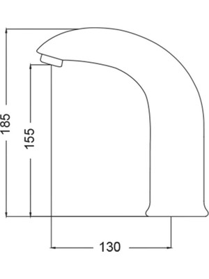 Gms Fotoselli Sensörlü Altın Lavabo Musluk Bataryası Tek Girişli FT012-A