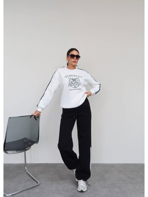 Esra Helvacı Şardonlu Sweatshirt Eşofman Takım