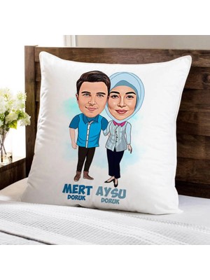 Marvielle Sevgilime Hediyem Karikatürlü - Yastık
