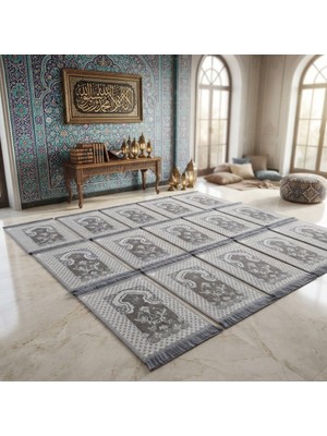 Maysam Hac Umre Hediyelik 15 Adet Simli Goblen Seccade- 180 Gr.-65 X107 Cm-Hac Umre Hediyelik