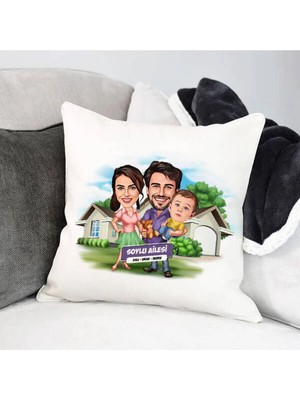 Marvielle Bebeğimiz ve Biz Karikatürlü - Yastık