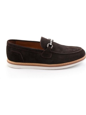 Bambi Kahve Hakiki Deri Erkek Loafer Ayakkabı E01597002102