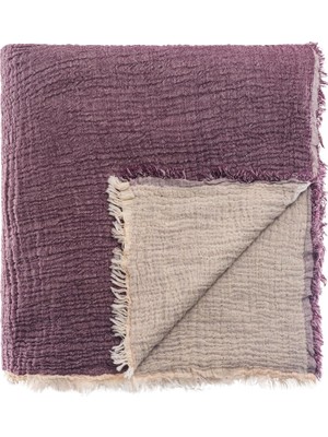 Str Store Rayme Tekstil - Müslin Pike Tek Kişilik, 100% Pamuk 4 Katlı Kaliteli Müslin Yatak Örtüsü, Dekoratif Şık Yumuşak Hafif Yazlık Pike (Mor, Tek Kişilik 160X220 Cm)