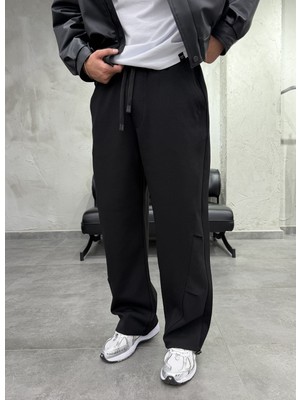 Difransel Jeans Double Face Stoperli Siyah Eşofman
