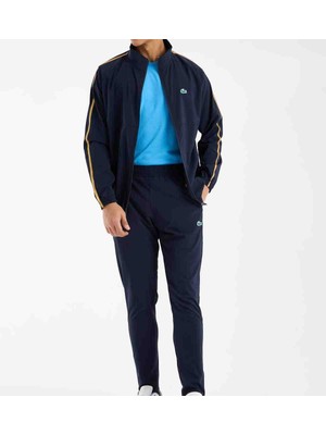 Lacoste  Regular Fit  Lacivert  Şeritli Mevsimlik Ince  Eşofman Takımı