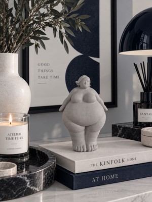Atelier Time Flies Dekoratif Beton Şişman Kadın Biblo,obje