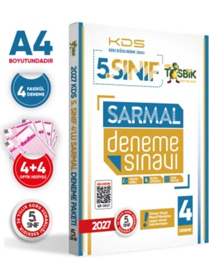 Hızlı Tosbik Yayınları 2027 5.Sınıf Yeni Sistem KDS SARMAL Deneme Paketi 4lü Türkiye Geneli D.Çözümlü Hızlı Tosbik Yayın
