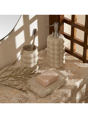 Karaca Home Rocco 3'lü Banyo Aksesuar Seti Beyaz