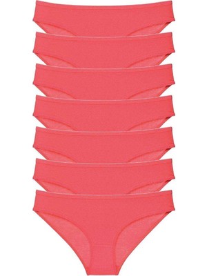 Kapamarka 7 Adet Süper Eko Set Likralı Kadın Slip Külot Fuşya