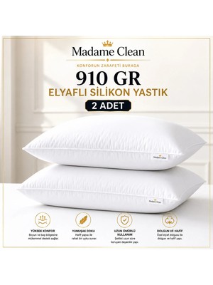 Marvielle 2 Adet Boncuk Slikon Elyaf 910 gr 50X70 - Yastık