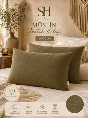 Marvielle Müslin Pamuk 2'li 50X70CM - Yastık Kılıfı