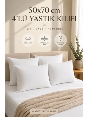 Marvielle Pamuklu Fermuarlı Iç 50 x 70 cm - Yastık Kılıfı
