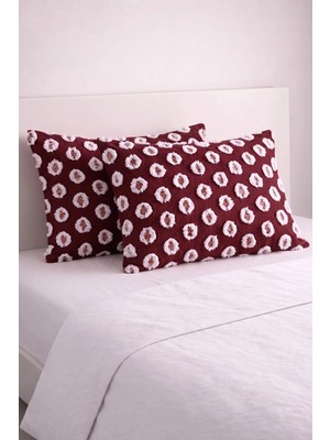 Marvielle 2'li Ponpon Desenli Seti %100 Pamuk 50X70CM - Yastık Kılıfı