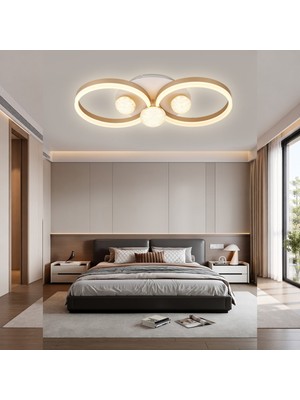 Apliqa Velox 60'lık 98 Watt Yuvarlak Gold Plafonyer LED Avize