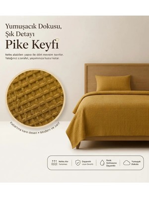 Marvielle Petek Desenli Tek Kişilik Pike - Tek Kişilik Pike & Pike Takımı