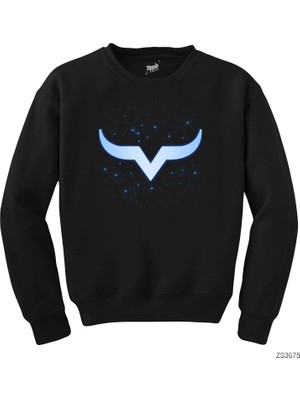 Z zepplin Boğa Burcu Ikon Siyah Sweatshirt