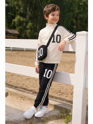 FullaModa Biyeli Çanta Aksesuarlı Jogger Unisex Çocuk 2 Li Takım