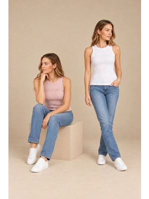 Qkk Kadın Modal Kaşkorse Yüksek Yaka Atlet 2'li Paket