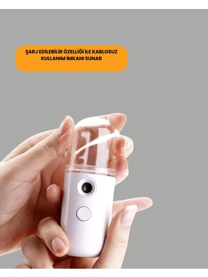 Str Store Kablosuz Şarjlı Mini Buhar Nemlendirici – Cilt ve Ortam Için Taşınabilir Akıllı Cihaz