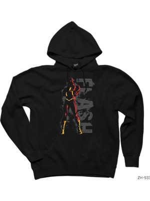 Z zepplin The Flash Grunge Siyah Kapşonlu Sweatshirt Hoodie