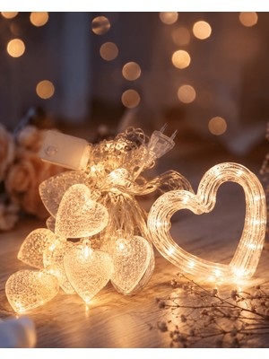 Str Store LED Kalp Neon Lamba Dekoratif Romantik Gece ve Ortam Işığı