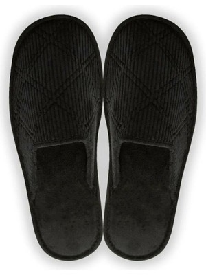 Ademora Comfort Unisex Siyah Ev Terliği Rahat Hediyelik Çeyizlik Misafir Terliği
