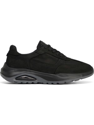 Tergan Siyah Hakiki Nubuk Deri Erkek Sneaker - E26S1AY57905-A64
