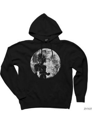 Z zepplin Dragon Ball Z Goku Over 9000 Siyah Kapşonlu Sweatshirt Hoodie