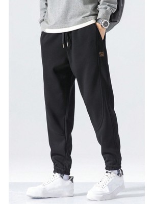 Genius Store Genıus Store Erkek Eşofman Içi Polarlı Bağcıklı Bel Jogger Spor Eşofman Altı SPOR-ESF001