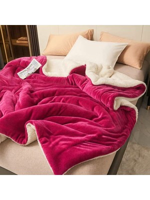 Mulberry Sherpa Polar Battaniye Çift Taraflı Çift Kişilik 220X240 cm