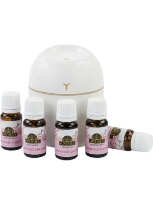 Str Store Mini Nemlendirici 5 Esans Hediyeli LED Işıklı Taşınabilir Aromaterapi Buhar Makinesi