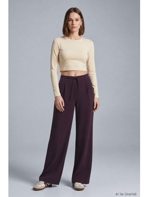 Rays Geniş Paça Pantolon 8425A Mürdüm