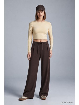 Rays Geniş Paça Pantolon 8425A Kahve