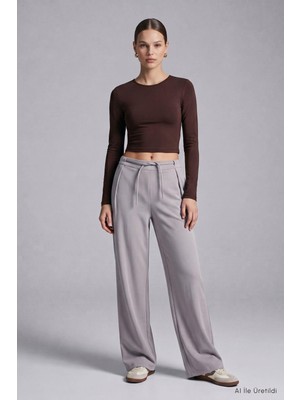 Rays Geniş Paça Pantolon 8425A Gri