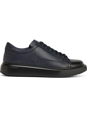 Tergan Lacivert Hakiki Deri Erkek Sneaker - E26S1AY57843-A31