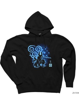 Z zepplin Avatar Of The Air Siyah Kapşonlu Sweatshirt Hoodie