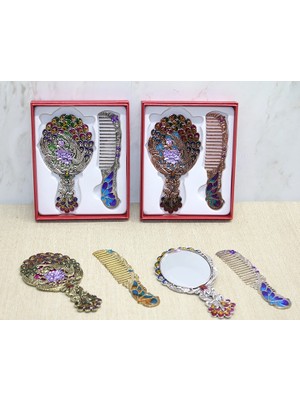 Lovesta Home Tavuskuşu Ayna ve Tarak Seti Küçük Boy