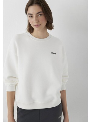 Mavi Yuvarlak Yaka Logo Sweatshırt Hindistan