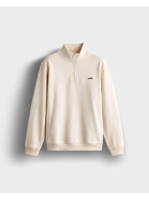 Ellesse Fermuarlı Bej Erkek Sweatshirt 6WM1010