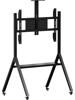 Dark VS01 55"-100" 100 KG Taşıma Kapasiteli Tekerlekli Mobil TV Standı – Kamera ve Ekipman Raflı (DK-AC-VS01)