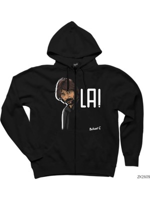 Z zepplin Behzat Ç. La Siyah Fermuarlı Kapşonlu Sweatshirt