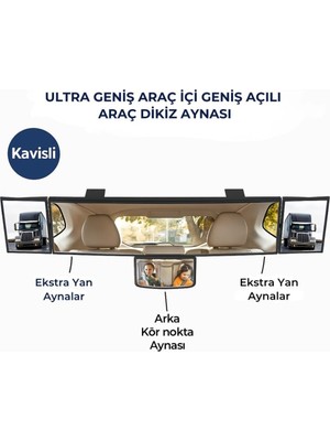 Str Store Dışbükey Geniş Açılı Araç Dikiz Aynası Ayarlanabilir Kör Nokta Aynası Araç Içi Kontrol Aynası