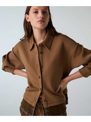 İpekyol Kontrast Katmanlı Oversize Gömlek IW6260025144027