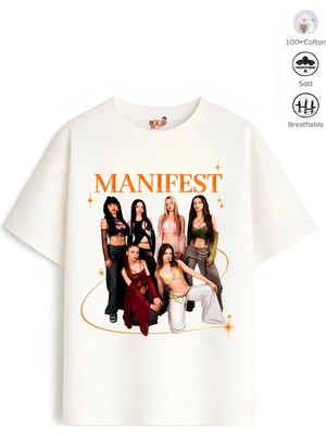 Belya Kids Wear Kız Çocuk Oversize Kalıp Pamuklu Belya Kids Tasarım Manifest 34 Tişört