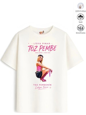 Belya Kids Wear Kız Çocuk Oversize Kalıp Belya Kids Toz Pembe Manifest Lidya Tasarım 13 Pamuklu Tişört
