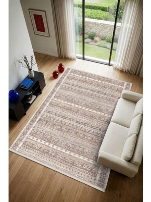 Cotto Home Midas MP005R Gri Renkli Vintage Modern Salon Koridor Yatak ve Oturma Odası Halısı
