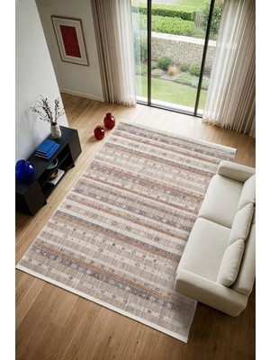 Cotto Home Midas MP008R Krem Renkli Vintage Modern Salon Koridor Yatak ve Oturma Odası Halısı