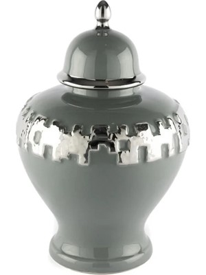 Mikasa Moor Silver Şeritli Gri Küp 24X24X36CM