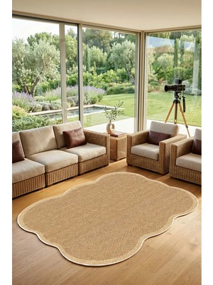 Decomia Home Dijital Kaymaz Yıkanabilir Jüt Özel Kesim Salon Halısı Çocuk Halısı