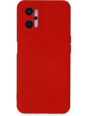 Realme 9i 4g Uyumlu Kılıf Nano Içi Kadife Silikon - Kırmızı